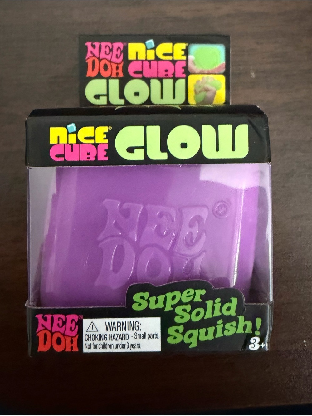 Nee Doh Nice Cube Glow Super Solid Squish
